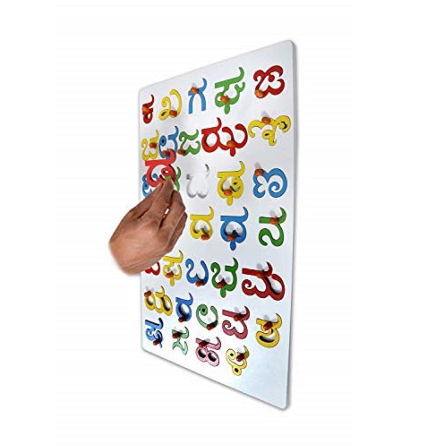 Kannada Alphabets Consonant Puzzle Board Hands to Mind
