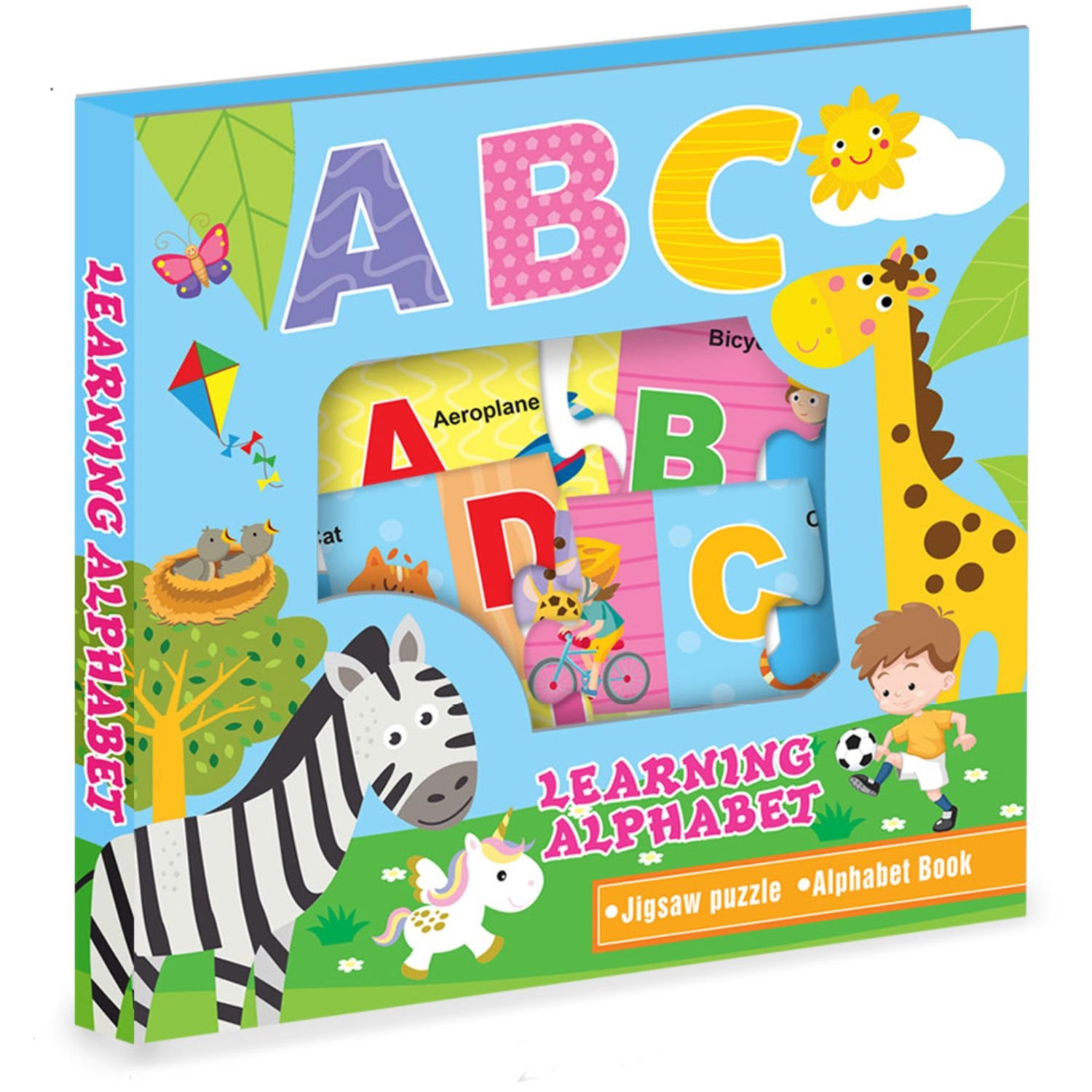 Learning Alphabet Puzzle Board Book - Hands to Mind