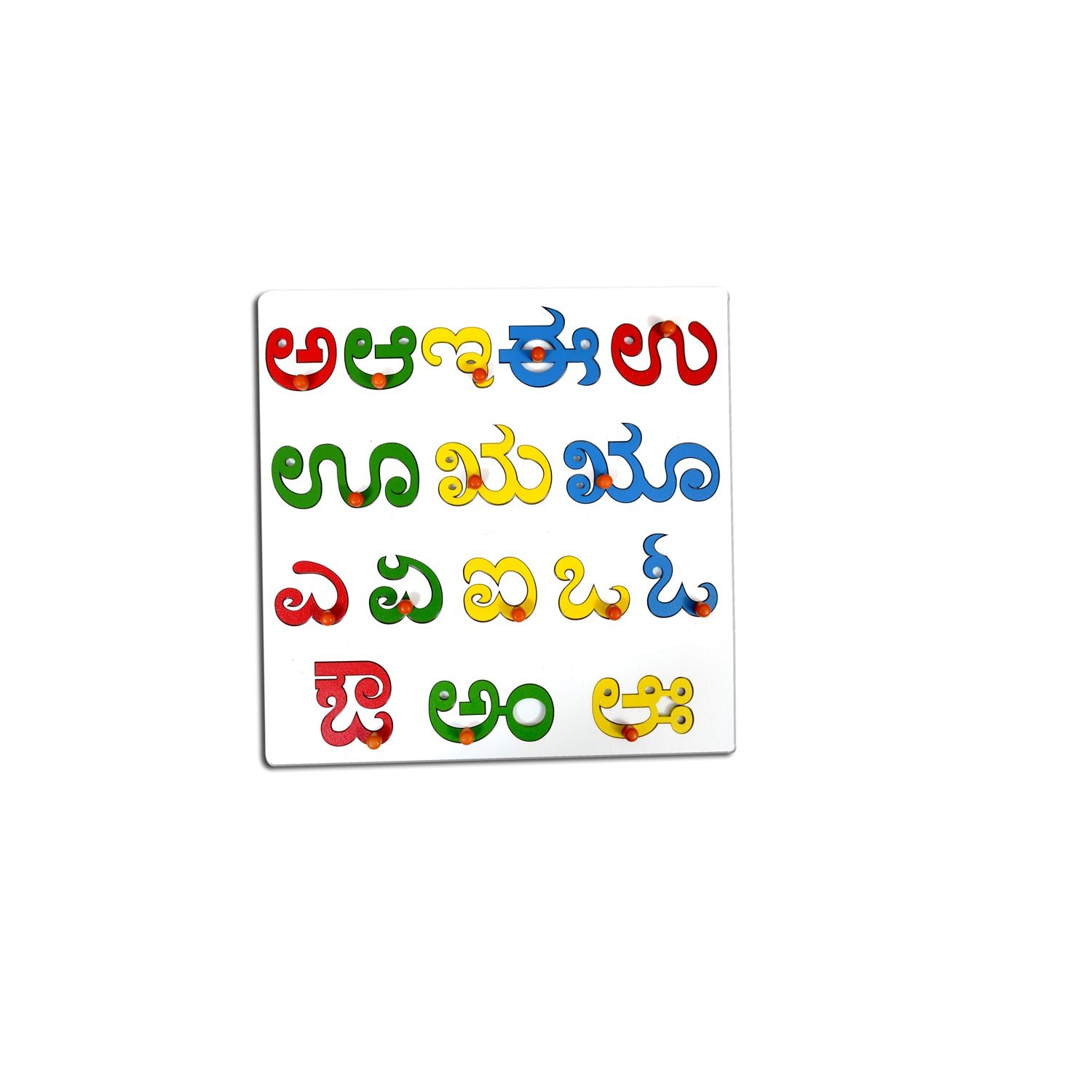 Kannada Vowels Alphabet Board For Kids - Hands To Mind